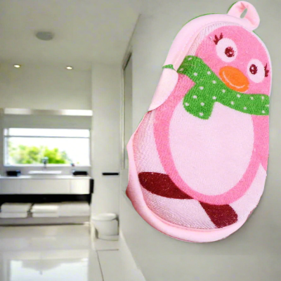 Eponge de Bain - CartoonBathSpong™ - Penguin Rose